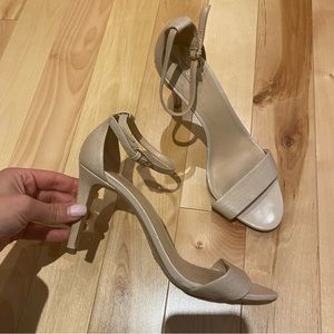 ALDO nude strappy heels